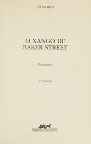 Capa: O Xangô de Baker Street
