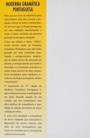 Capa: Moderna Gramática Portuguesa
