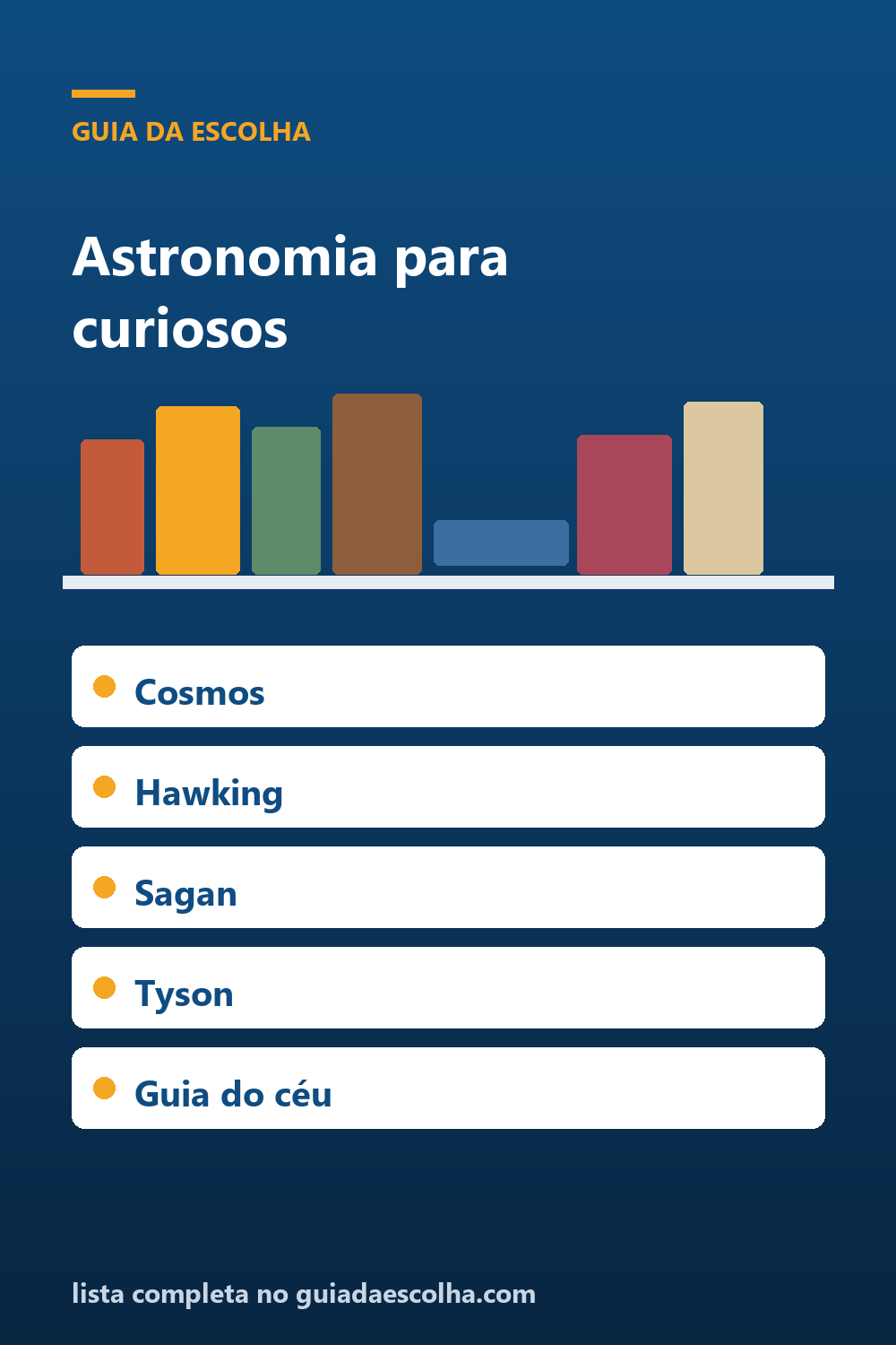 Astronomia para curiosos: os 8 melhores livros para começar — Guia da Escolha
