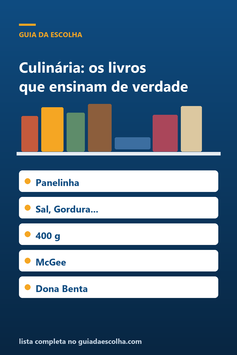Os 8 melhores livros de culinária — dos que ensinam de verdade — Guia da Escolha