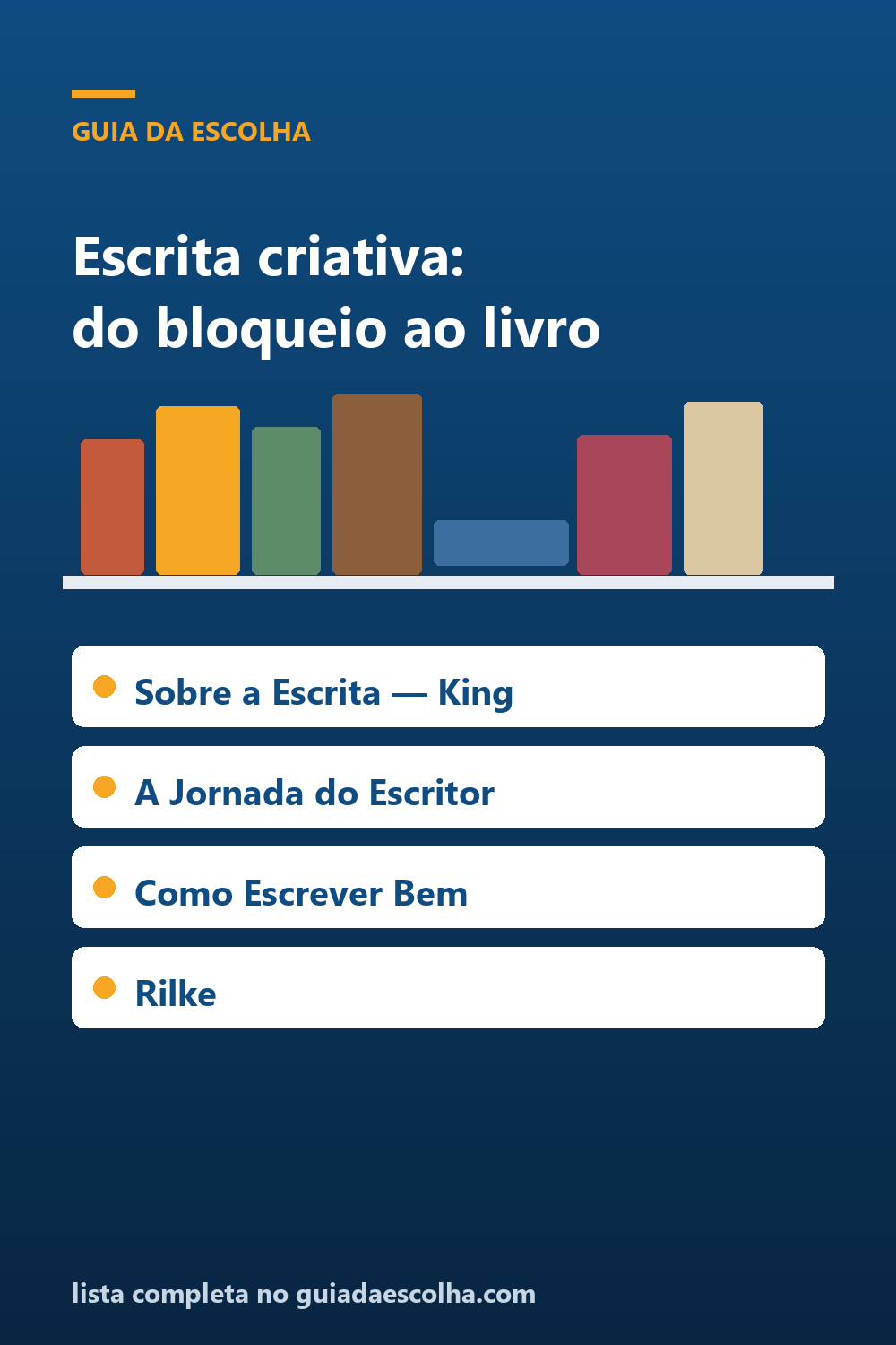 Escrita criativa: os 5 melhores livros para quem quer escrever — Guia da Escolha