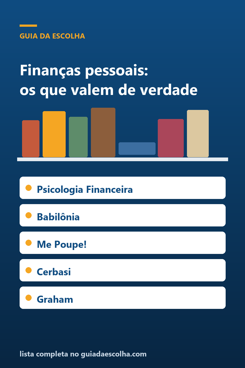 Finanças pessoais: os 8 livros que valem de verdade — Guia da Escolha