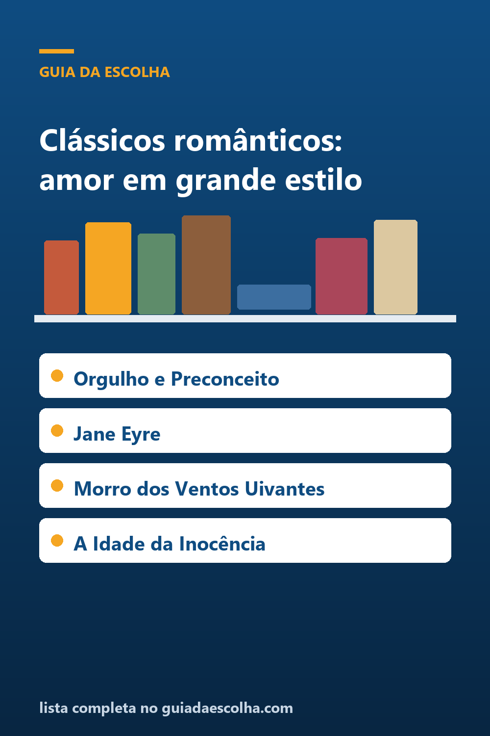 Clássicos românticos: os 4 melhores romances de amor da literatura — Guia da Escolha