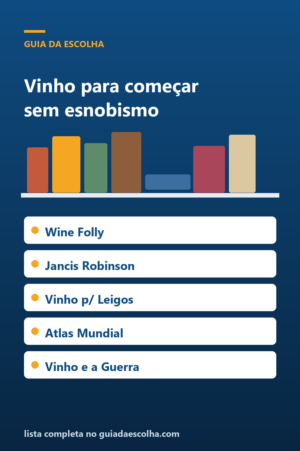 Vinho para começar: os 7 melhores livros sem esnobismo — Guia da Escolha