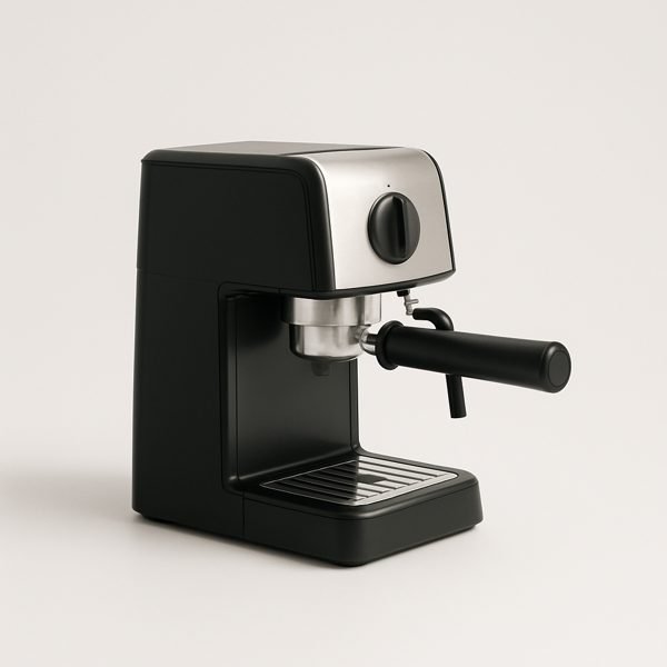 Máquina de espresso doméstica com porta-filtro — imagem ilustrativa
