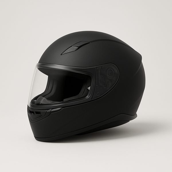 Capacete fechado (integral) para motociclista — imagem ilustrativa