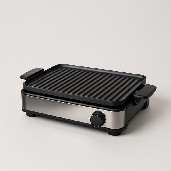 Grill de bancada com chapa removível — imagem ilustrativa