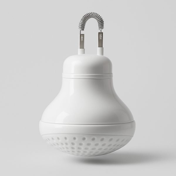 Chuveiro elétrico comum, de resistência exposta — imagem ilustrativa