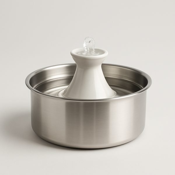 Fonte de aço inox ou de cerâmica — imagem ilustrativa