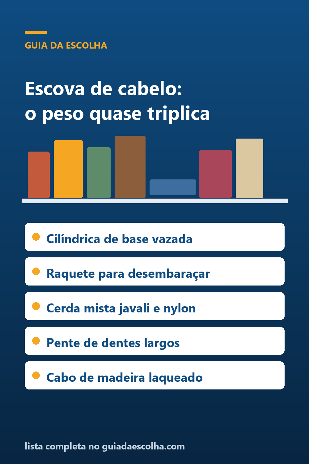 Escova de cabelo: o que muda é o diâmetro, não o tamanho — Guia da Escolha