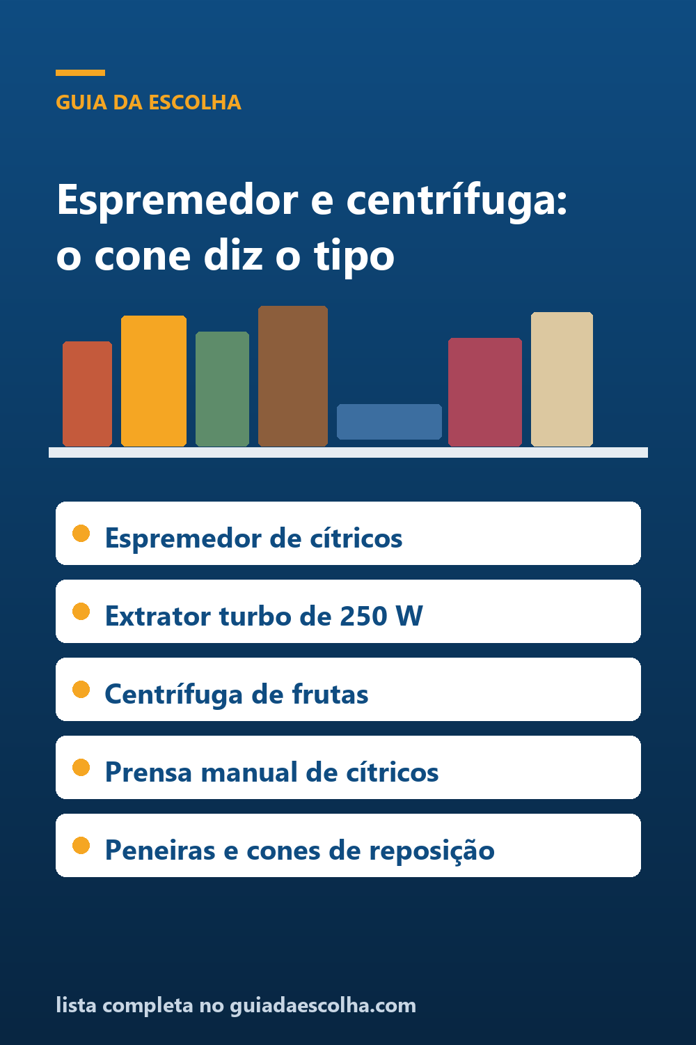 Espremedor e centrífuga: o cone diz o que o nome esconde — Guia da Escolha