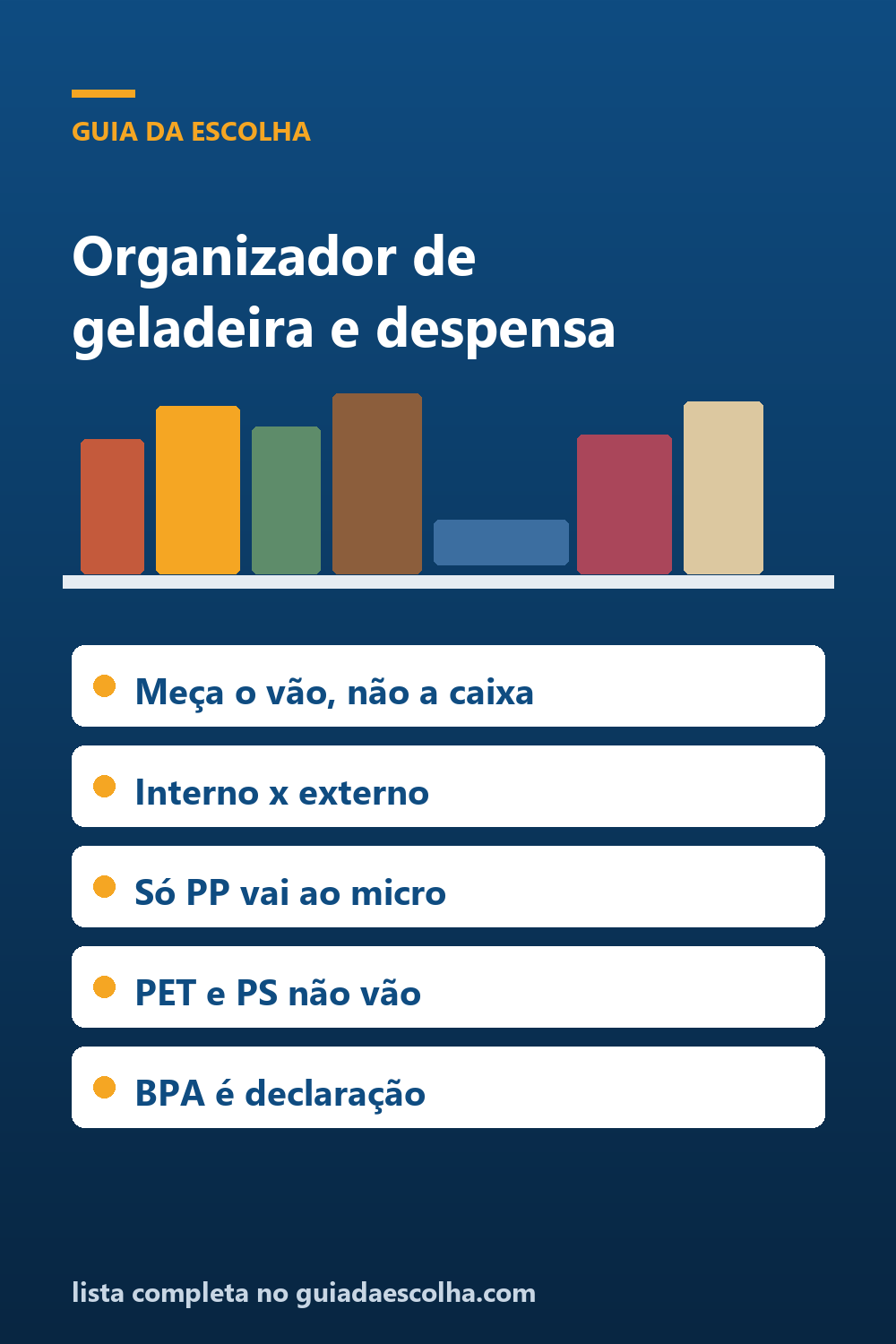 Organizador de geladeira e despensa: como descobrir a medida que ninguém publica (e o que cada plástico realmente aguenta) — Guia da Escolha