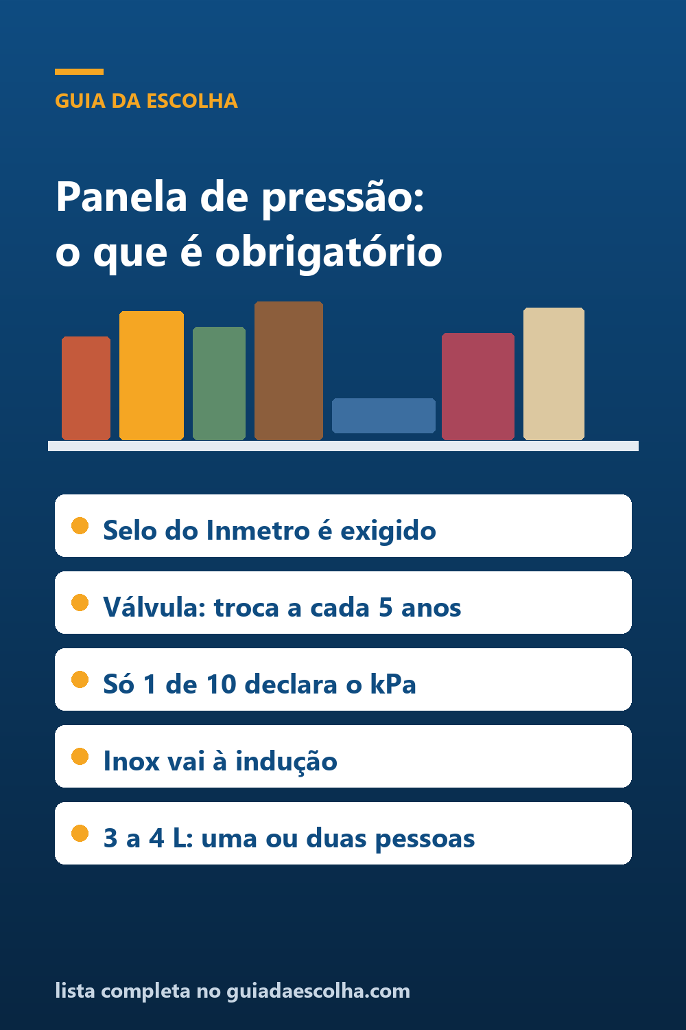 Panela de pressão: o selo do Inmetro é condição de venda — Guia da Escolha