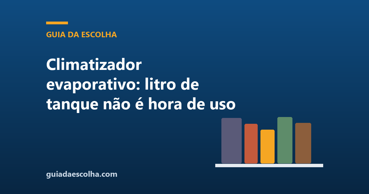 Climatizador evaporativo: litro de tanque não é hora de uso