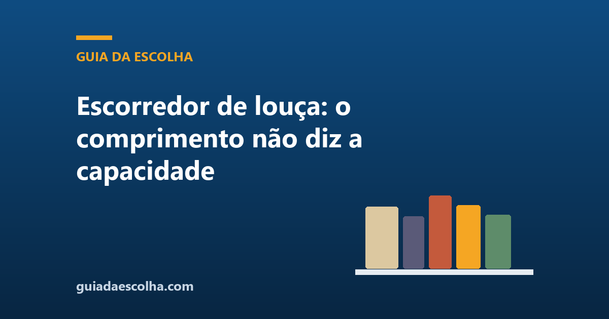 Escorredor de louça: o comprimento não diz a capacidade