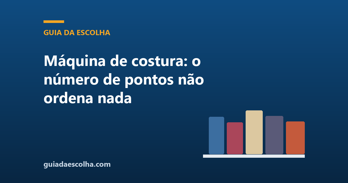 Máquina de costura: o número de pontos não ordena nada