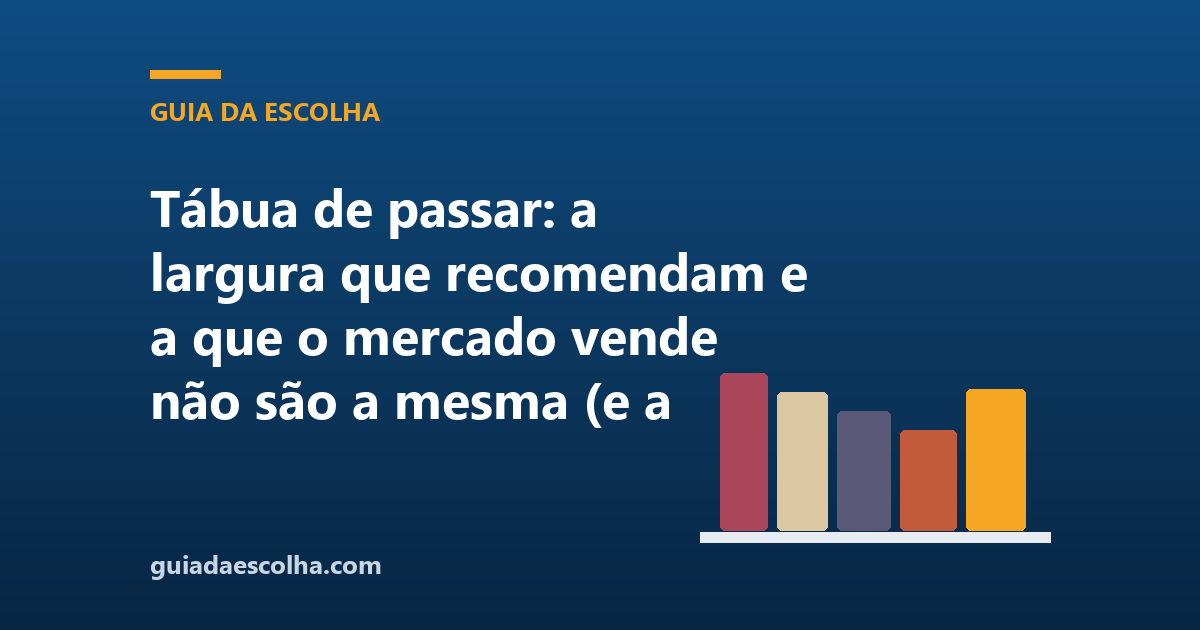 Tábua de passar: a largura que recomendam e a que o mercado vende não são a mesma (e a altura máxima também não)
