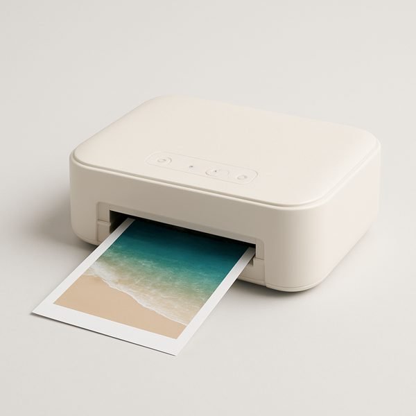Impressora fotográfica compacta — imagem ilustrativa