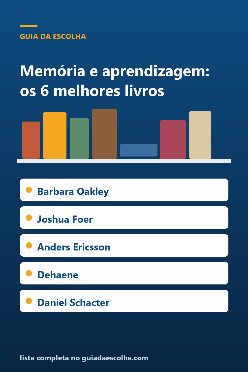 Memória e aprendizagem: os 6 melhores livros para aprender melhor e lembrar mais — Guia da Escolha