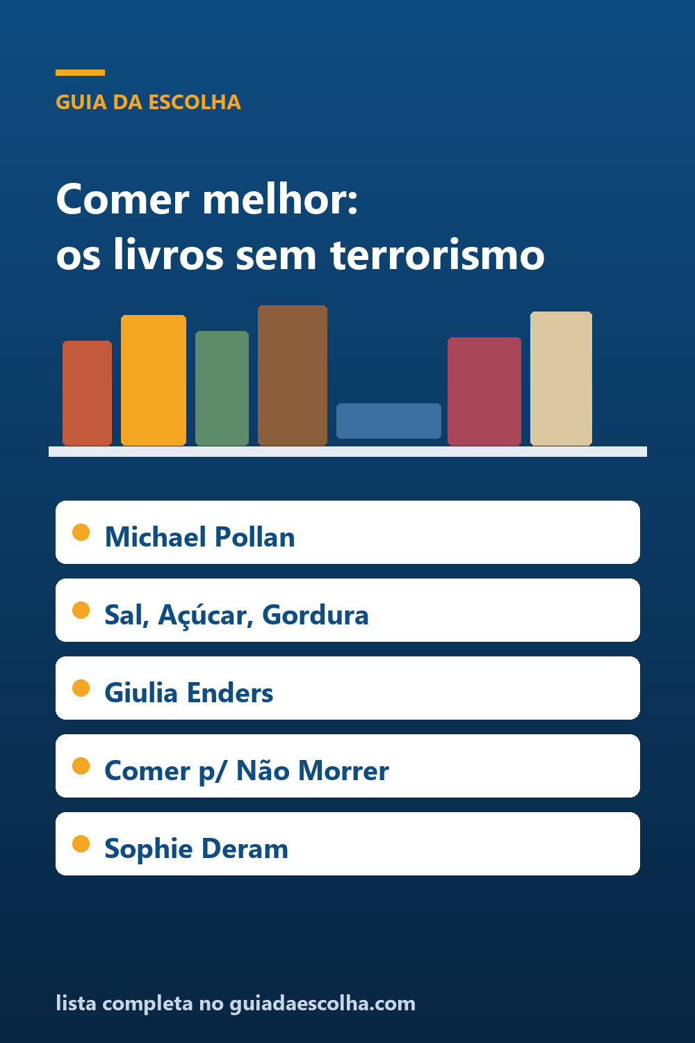 Nutrição e alimentação: os 6 melhores livros para comer melhor (sem terrorismo) — Guia da Escolha