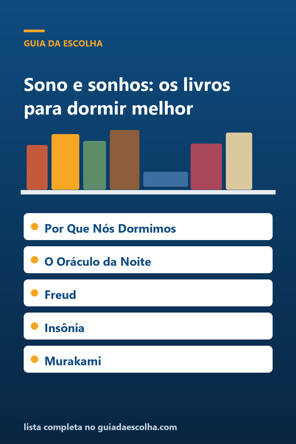 Sono e sonhos: os 6 melhores livros sobre o terço da vida que você ignora — Guia da Escolha