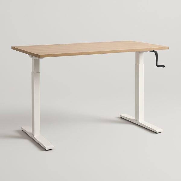 Mesa com regulagem de altura por manivela — imagem ilustrativa