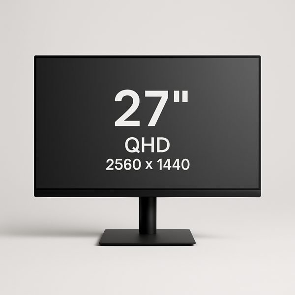 Monitor de 27 polegadas QHD (2560 × 1440) — imagem ilustrativa