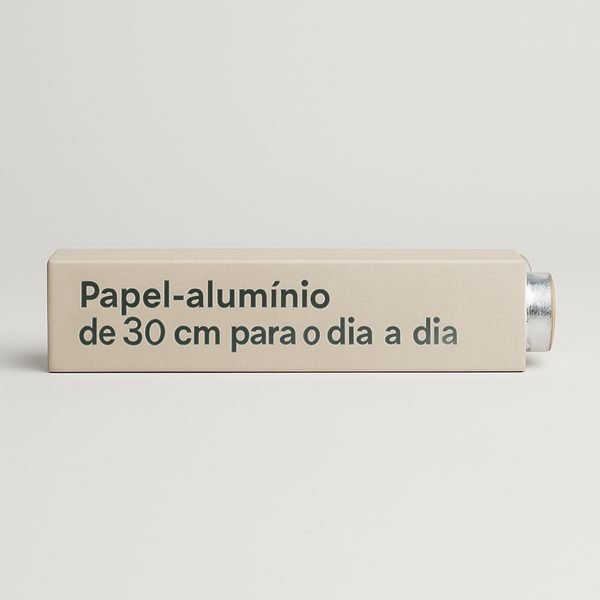 Papel-alumínio de 30 cm para o dia a dia — imagem ilustrativa