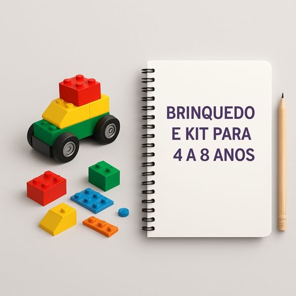 Brinquedo e kit para 4 a 8 anos — imagem ilustrativa