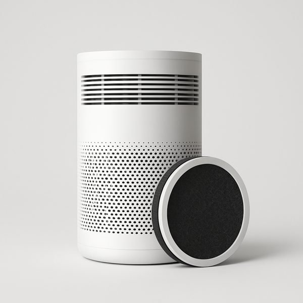 Modelo com filtro de carvão ativado — imagem ilustrativa