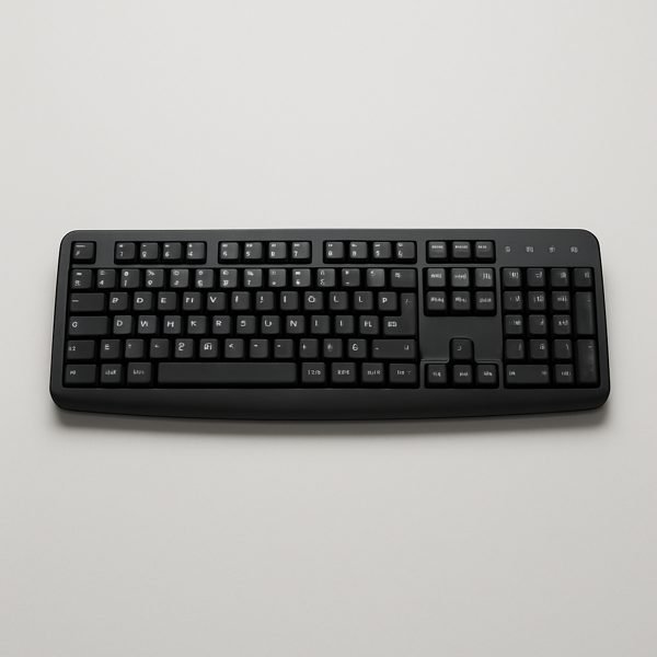 Teclado completo com layout ABNT2 — imagem ilustrativa