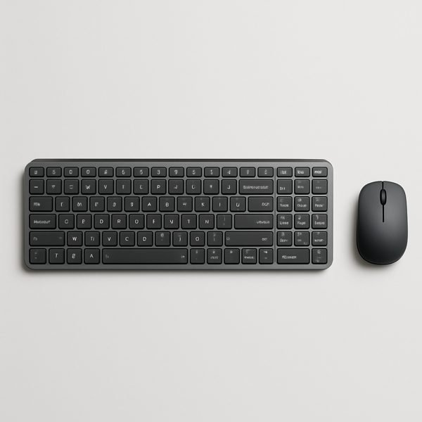 Combo sem fio de teclado e mouse multidispositivo — imagem ilustrativa
