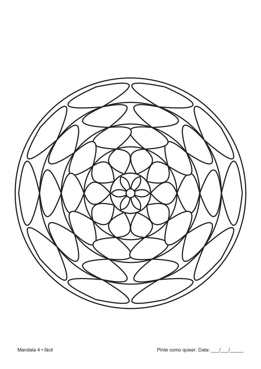 Mandalas para colorir em PDF: 3 grátis em traço grosso