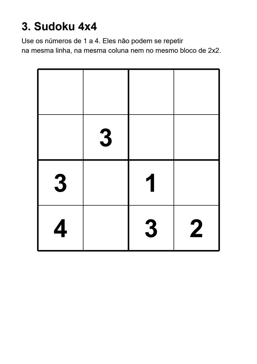 Sudoku fácil para imprimir: 3 grátis em letra grande