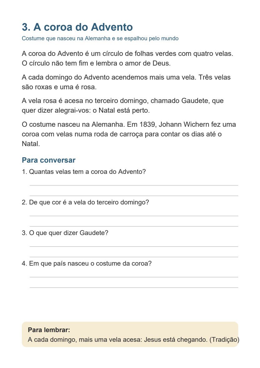Página A coroa do Advento