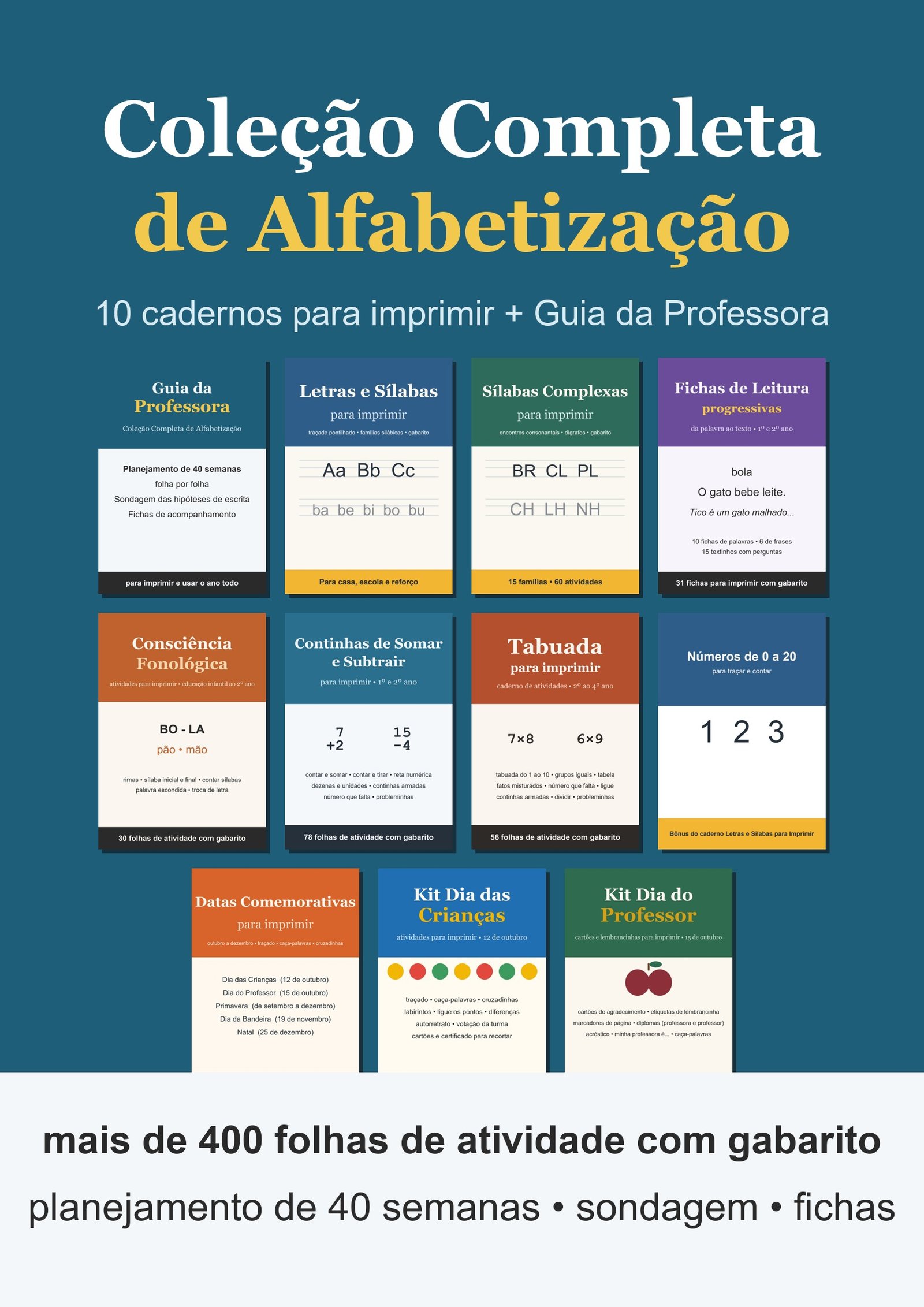 Capa da Coleção Completa de Alfabetização