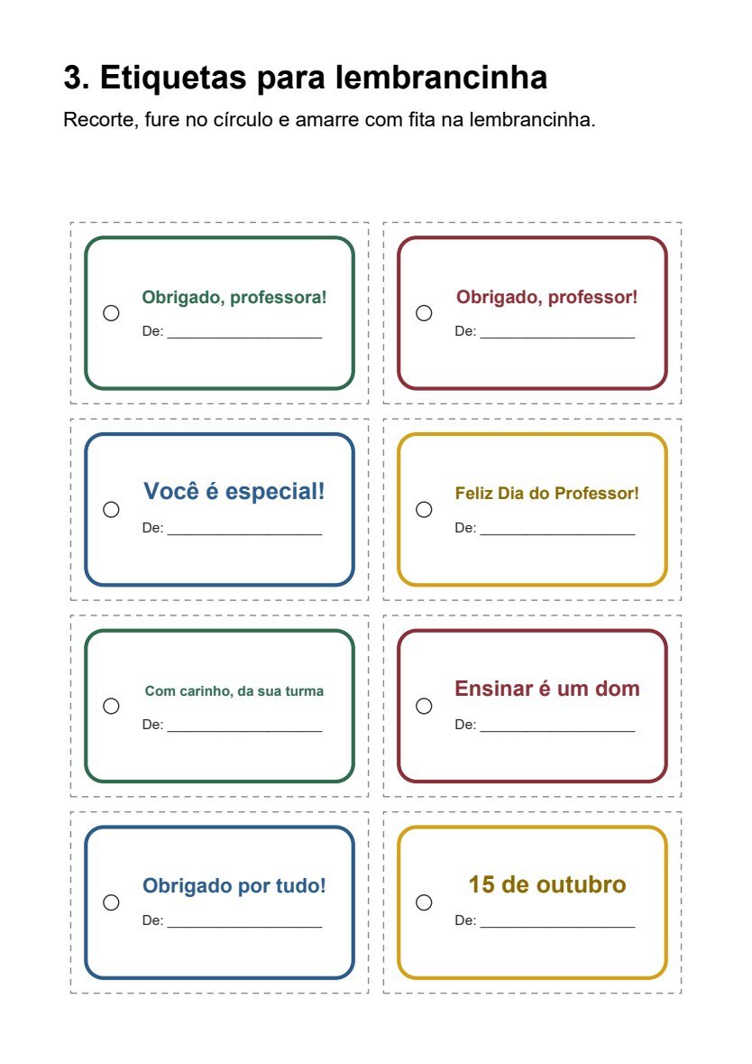 Etiquetas para lembrancinha