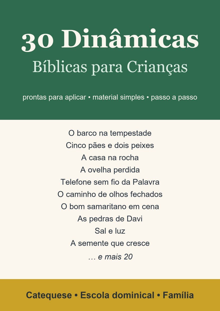 Capa de 30 Dinâmicas Bíblicas para Crianças