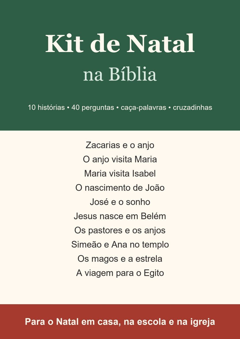 Capa do Kit de Natal na Bíblia