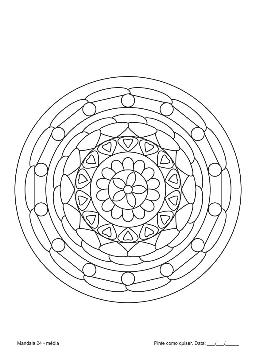 Mandala média para colorir
