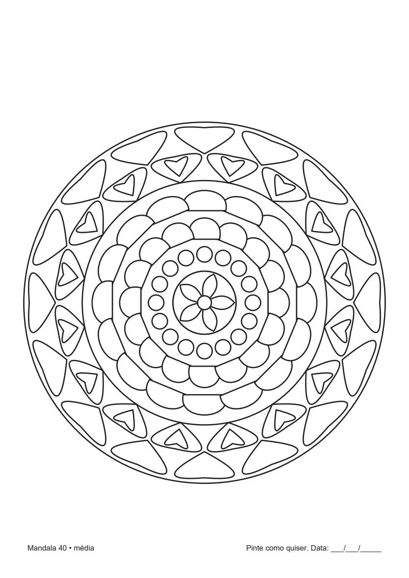 Mandala média com mais detalhes