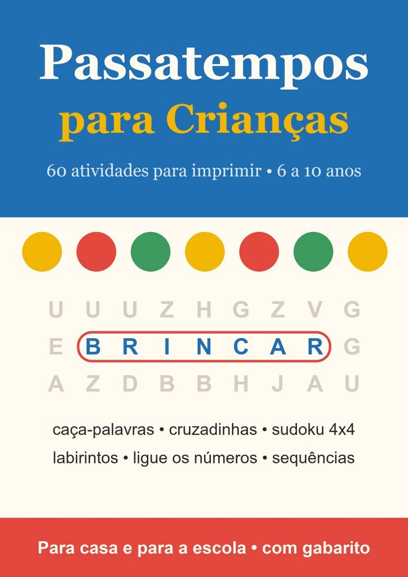 Capa dos Passatempos para Crianças