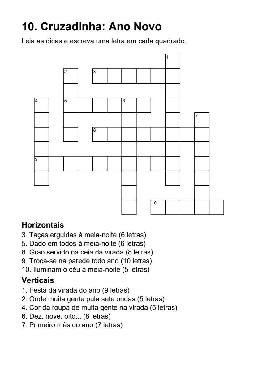 Cruzadinha Ano Novo
