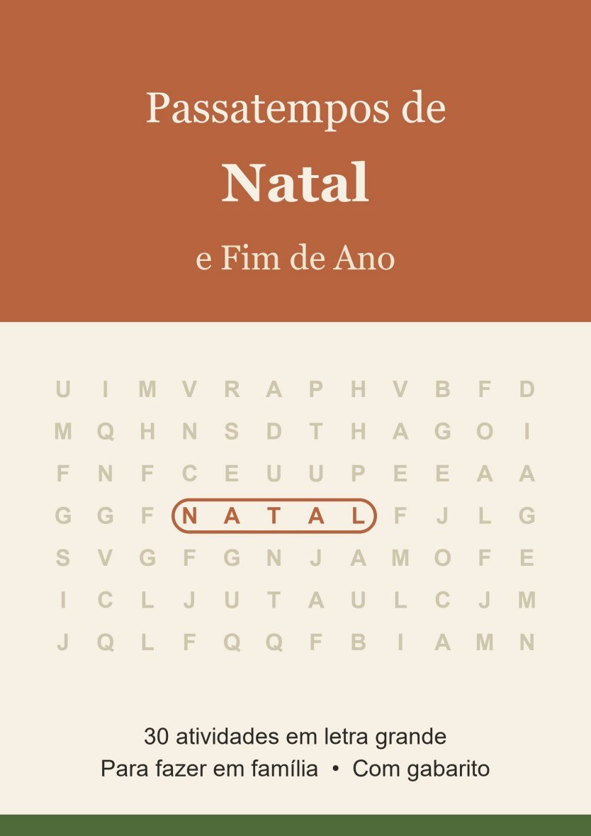 Capa dos Passatempos de Natal e Fim de Ano